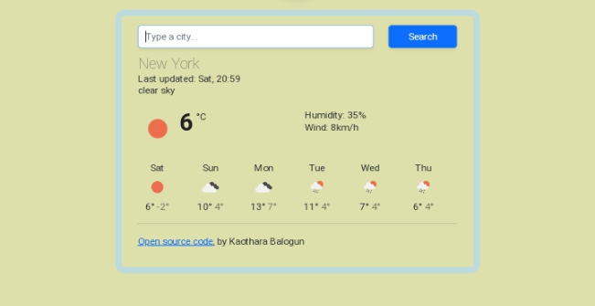 Weather application project